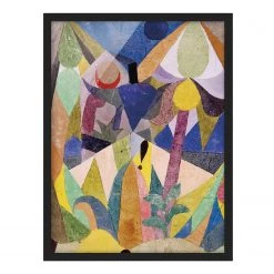 Bilderwelten Tableau Paul Klee, Paysage des tropiques - Papier / Pin - Multicolore - 70 x 100 cm