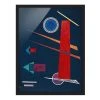 Bilderwelten Tableau Kandinsky Rouge puissant V - Papier / Pin - Noir - 50 x 70 cm