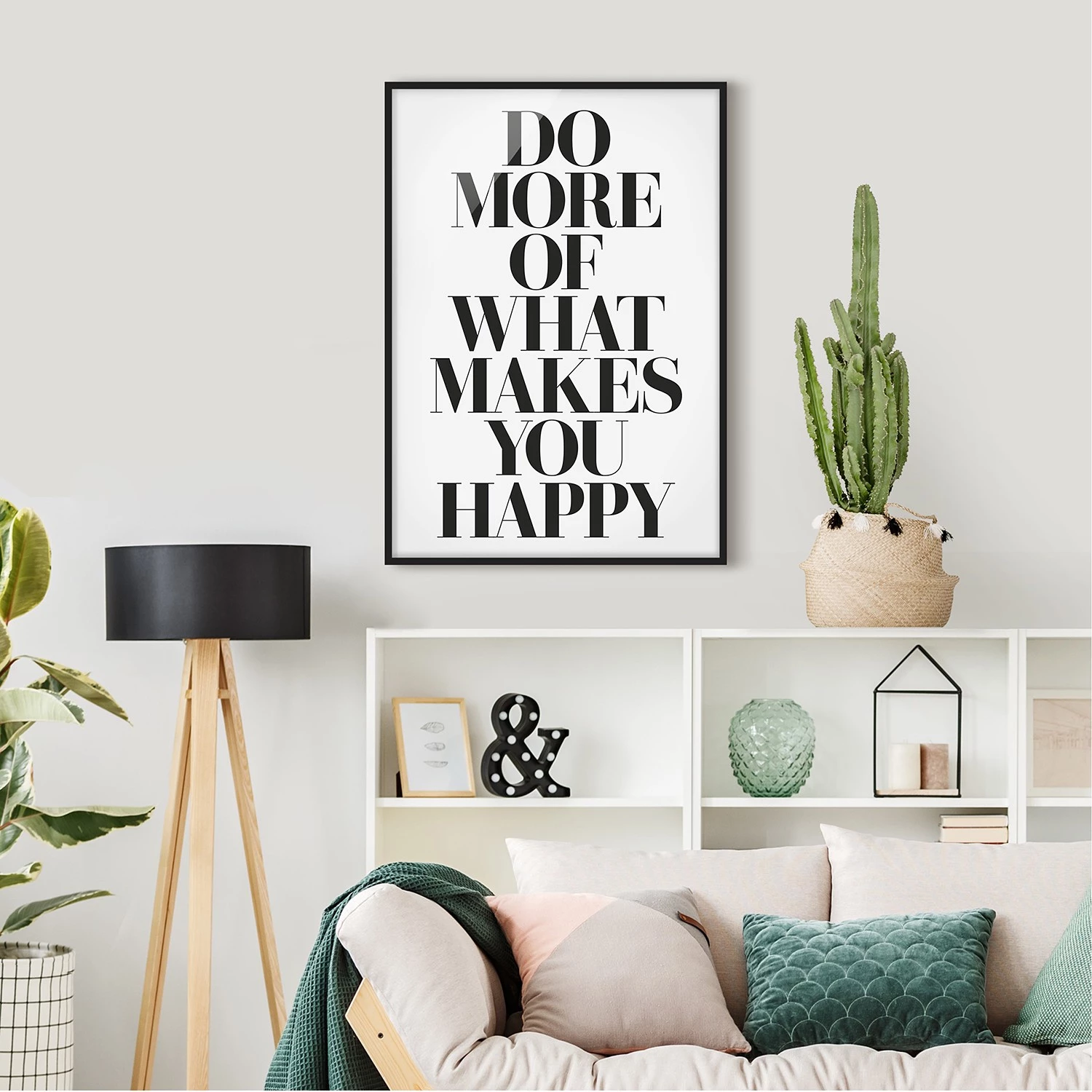 Bilderwelten Tableau Do More of What Makes You Happy - Papier / Pin - Blanc - 70 x 100 cm – Image 3