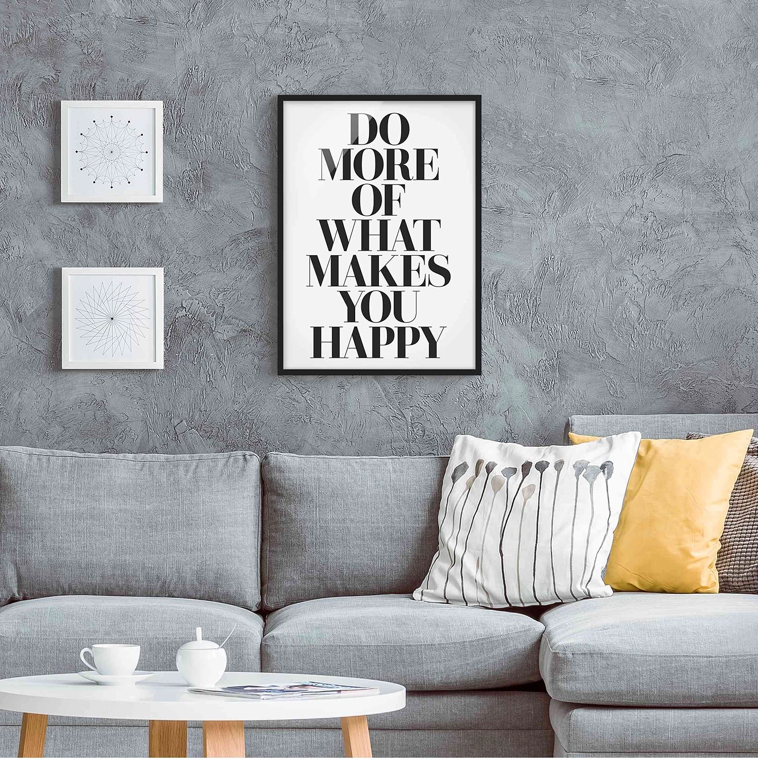 Bilderwelten Tableau Do More of What Makes You Happy - Papier / Pin - Blanc - 70 x 100 cm – Image 4