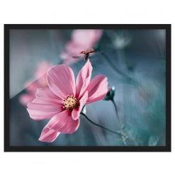 Bilderwelten Tableau déco L’envol de la coccinelle - Papier / Pin - Rose