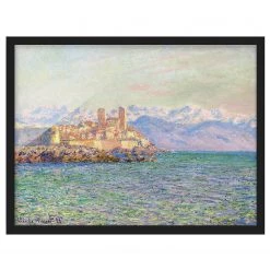 Bilderwelten Tableau Monet, Antibes Le Fort I - Papier / Pin - Turquoise