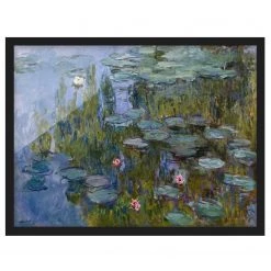 Bilderwelten Tableau Claude Monet, Les Nymphéas I - Papier / Pin - Violet