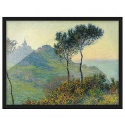 Bilderwelten Tableau Monet, Varengeville au couchant - Papier / Pin - Vert