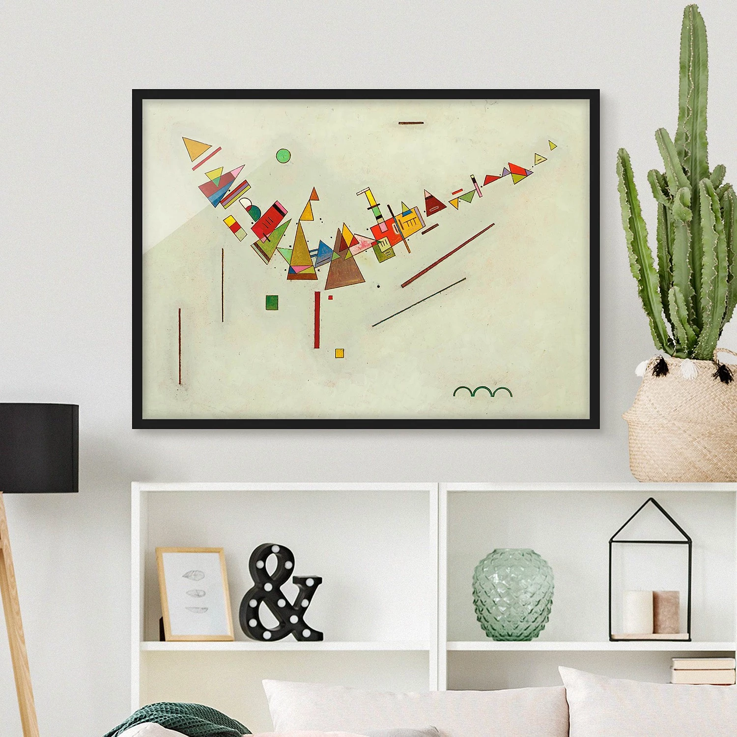 Bilderwelten Tableau Kandinsky Winkelschwung I - Papier / Pin - Beige – Image 2