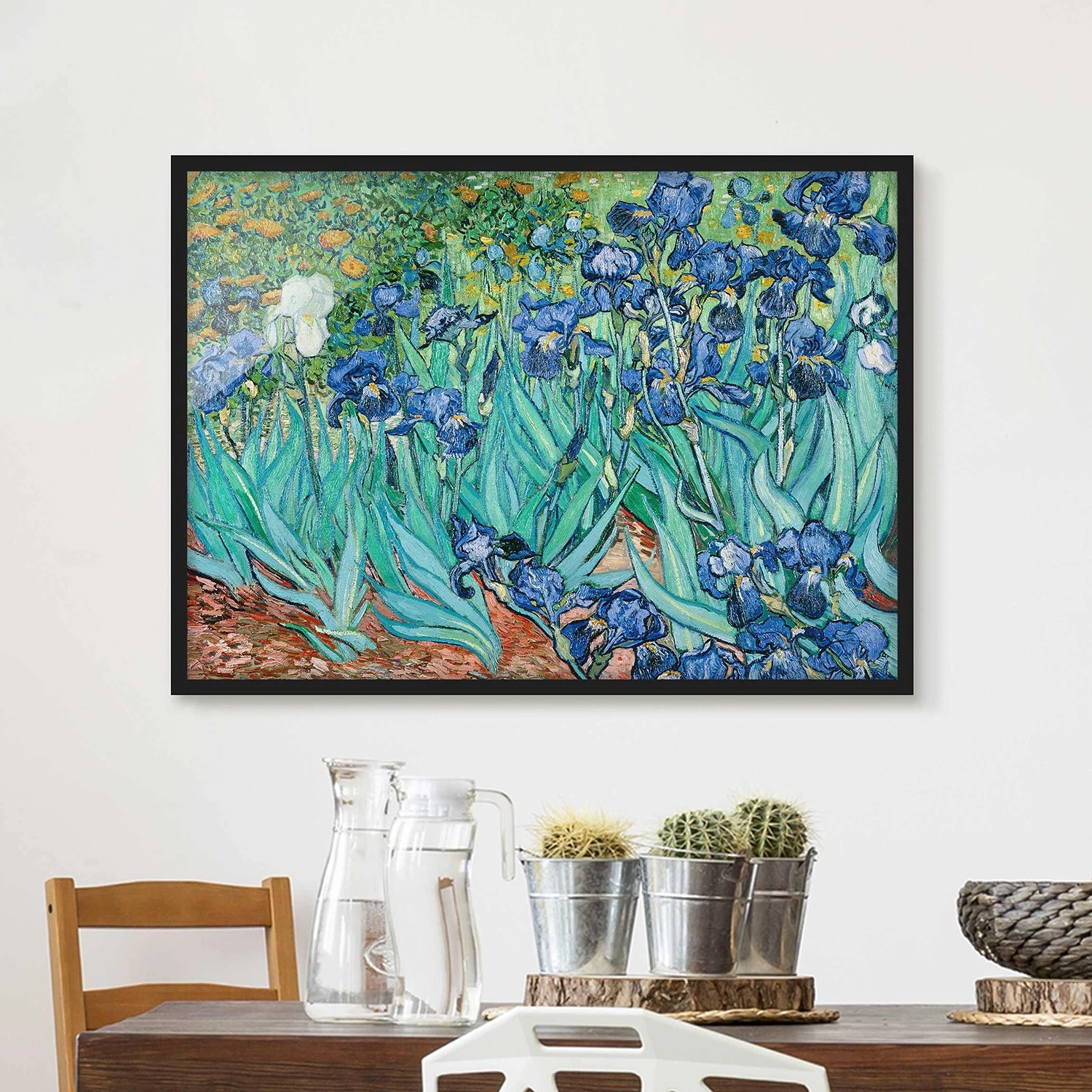Bilderwelten Tableau van Gogh, Iris I - Papier / Pin - Bleu – Image 2