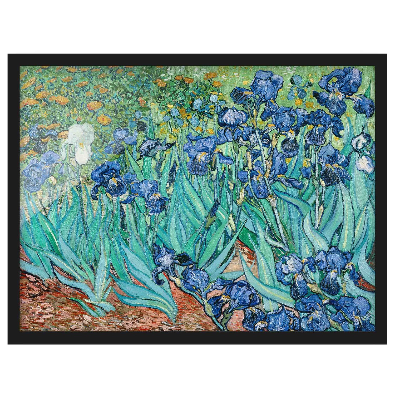 Bilderwelten Tableau van Gogh, Iris I - Papier / Pin - Bleu