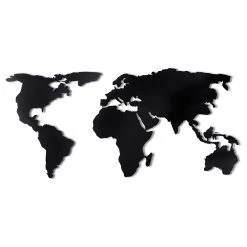 Wallity Tableau en métal Livingston - Aluminium - Noir - 60 x 120 cm