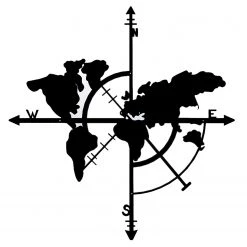 Wallity Tableau en métal Lüdenscheid - Aluminium - Noir - 48 x 50 cm