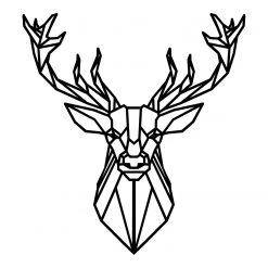 Wallity Tableau en métal Marmaris - Aluminium - Noir - 60 x 65 cm