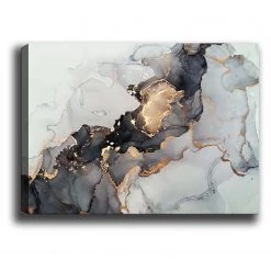 Wallity Impression sur toile Kuusaa - Toile / Panneau composite en bois - Multicolore - 50 x 70 cm