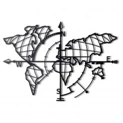 Wallity Tableau en métal Londrina - Aluminium - Noir - 65 x 95 cm