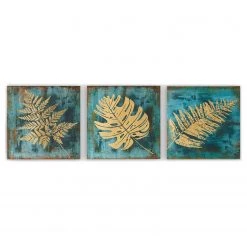 Wallity Impression sur toile Lenzen (3 éléments) - Toile / Panneau composite en bois - Multicolore - 90 x 30 cm