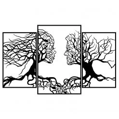 Wallity Tableau en métal Maruto - Aluminium - Noir - 116 x 71 cm