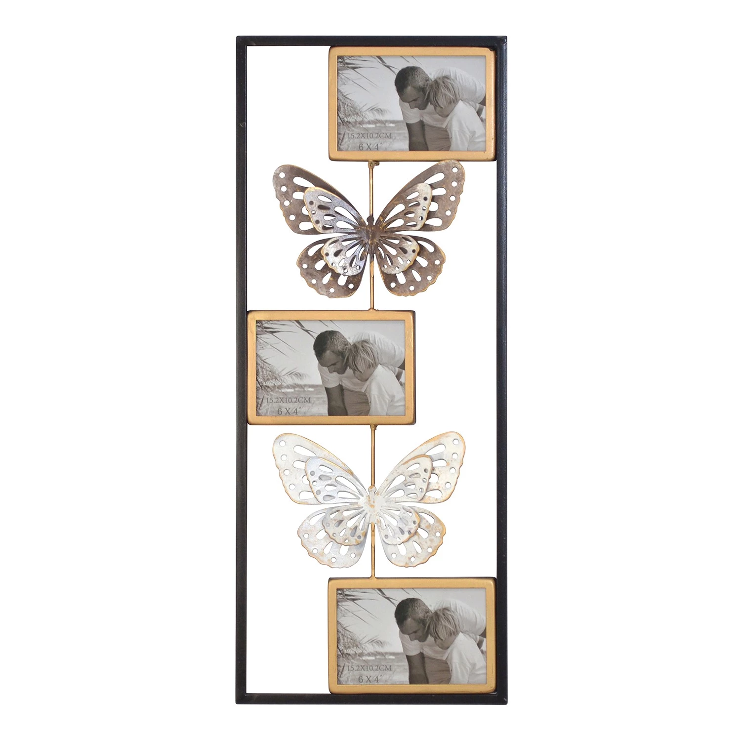 Twentyfour Décoration murale Retla - Eisen - Noir / Cuivré - 25 x 61 x 3 cm