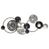 Twentyfour Décoration murale Ryley - Fer - Noir / Blanc / Argenté - 91 x 37 x 6 cm