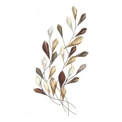 Twentyfour Décoration murale Seymore - Fer - Marron / Doré / Crème - 46 x 87,6 x 6 cm