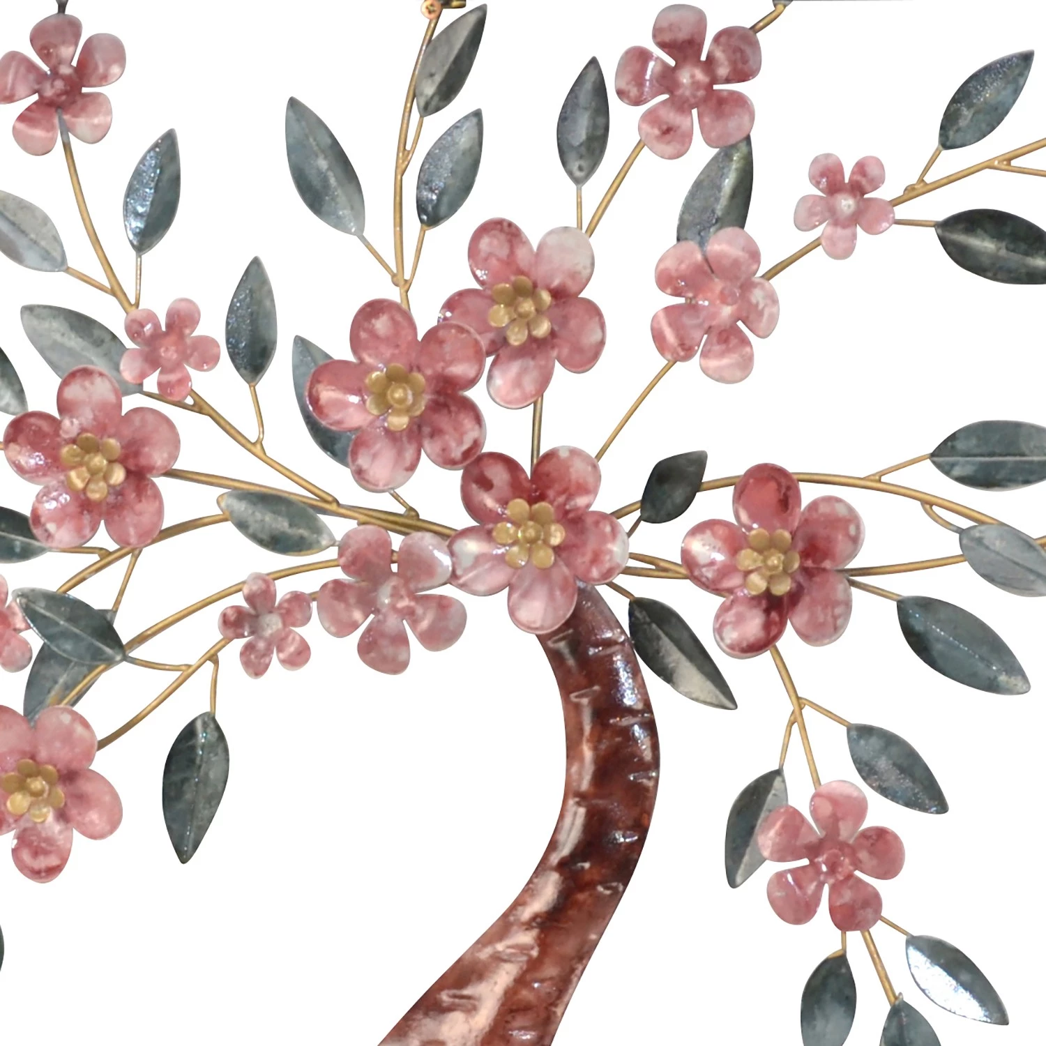 Twentyfour Décoration murale Serrone - Fer - Rose / Noir / Vert - 91 x 50 x 6 cm – Image 2