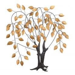 Twentyfour Décoration murale Siabu - Fer - Noir / Doré - 72 x 80 x 8 cm