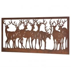 Twentyfour Décoration murale Skoven - Fer - Effet rouille - 80 x 40 x 2 cm