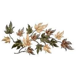 Twentyfour Décoration murale Talvik - Fer - Doré / Vert / Marron - 104 x 52 x 4,5 cm