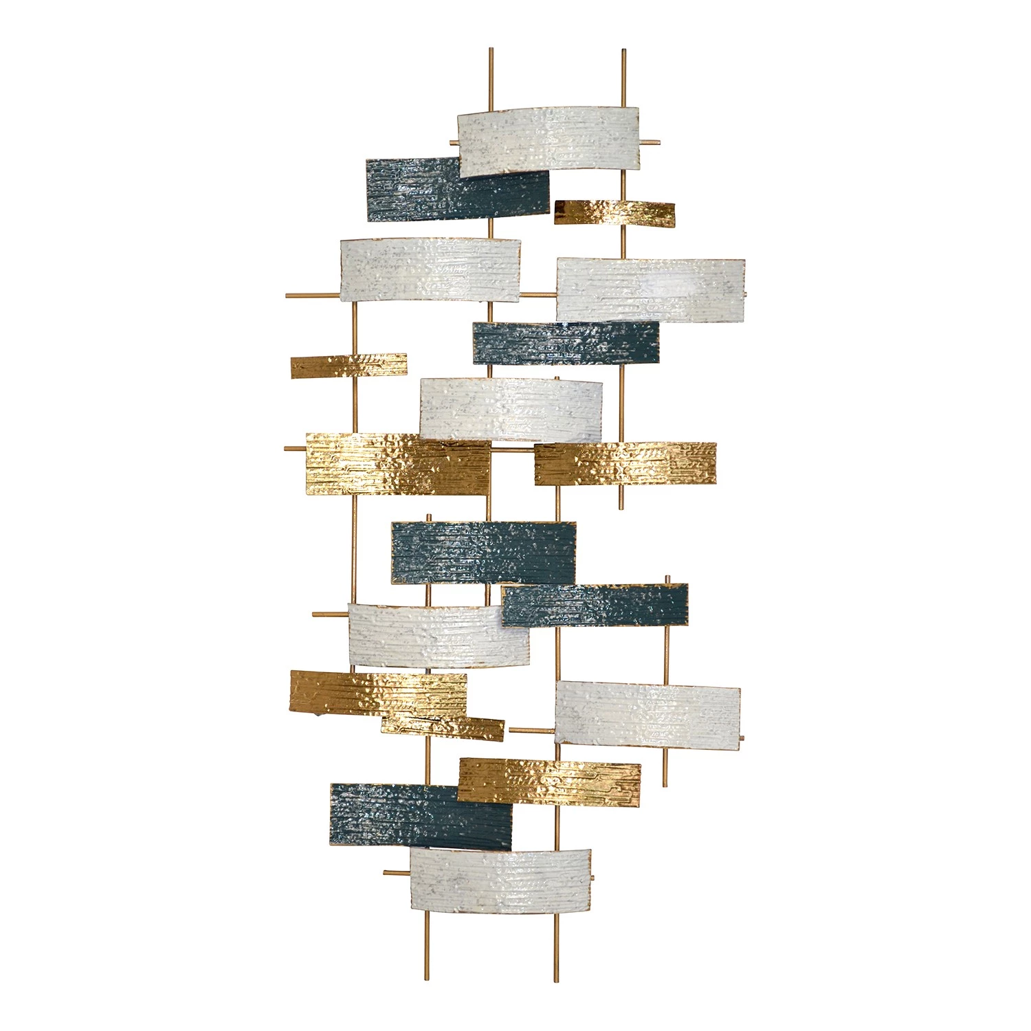 Twentyfour Décoration murale Taira - FEr - Doré / Turquoise / Argenté - 120 x 59,5 x 5,5 cm – Image 3