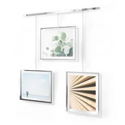 Umbra Cadre photo Exhibit I - Fer / Verre - Argenté