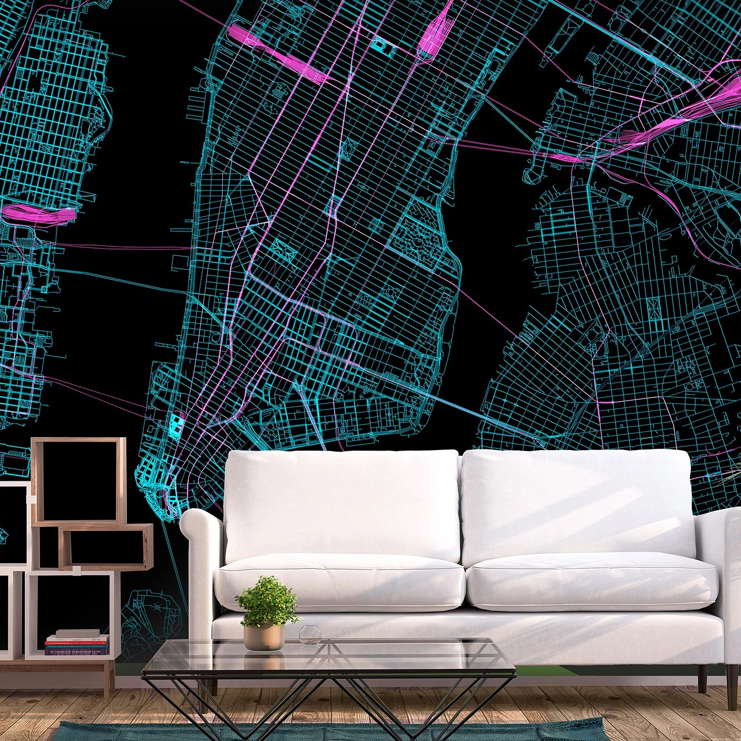 Artgeist Papier peint intissé Manhattan - Papier peint en intissé premium - Multicolore - 450 x 315 cm – Image 2