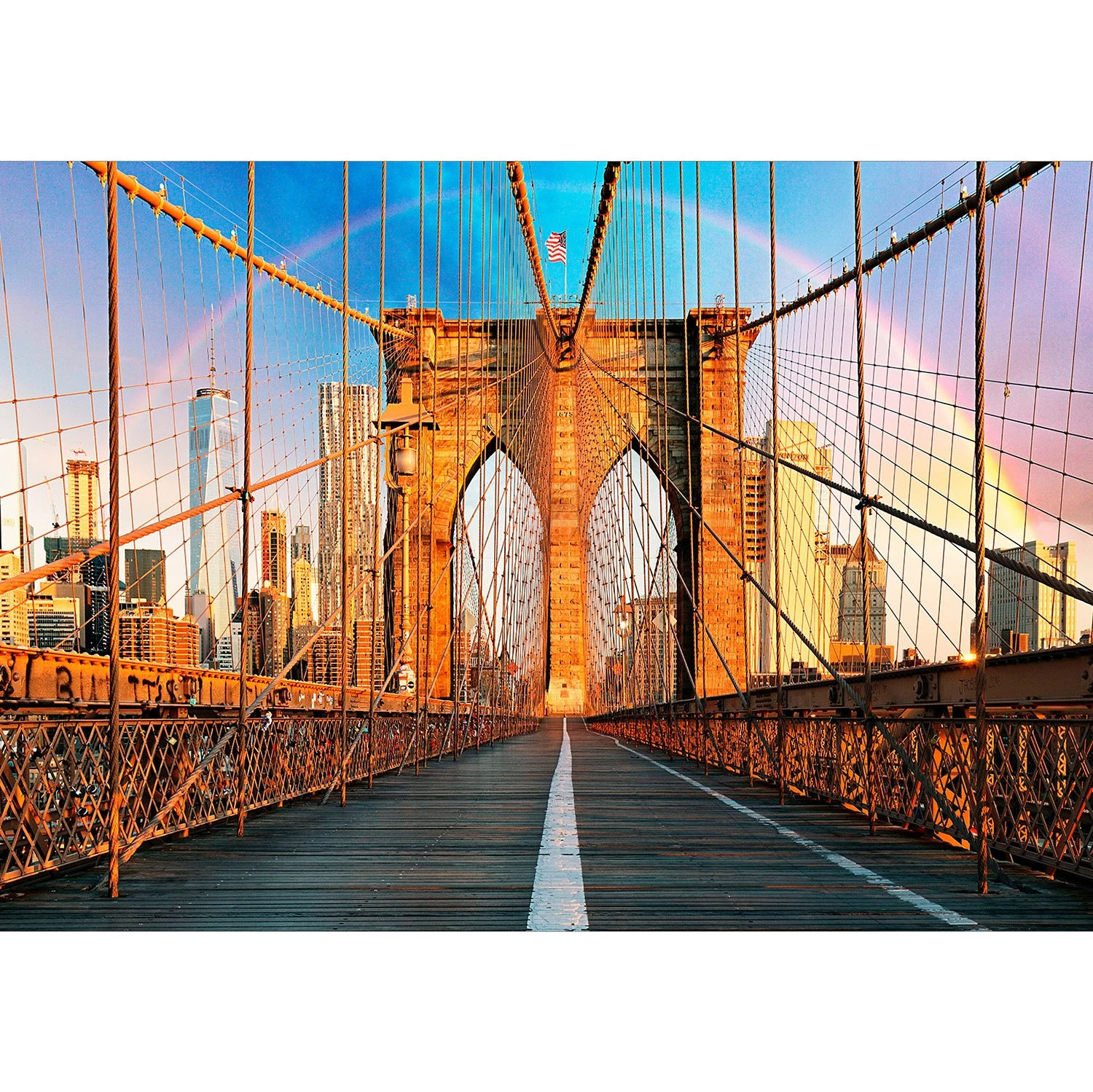 Artgeist Papier peint intissé Bridge to Happiness - Papier peint en intissé premium - Multicolore - 400 x 280 cm