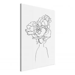 Artgeist Tableau déco Above the Flowers - Toile - Noir / Blanc