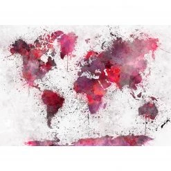 Artgeist Papier peint intissé World Watercolors - Intissé premium - Rouge