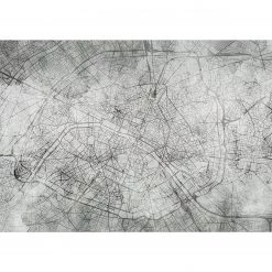 Artgeist Papier peint intissé Parisian Fresco - Intissé premium - Noir / Blanc - 300 x 210 cm