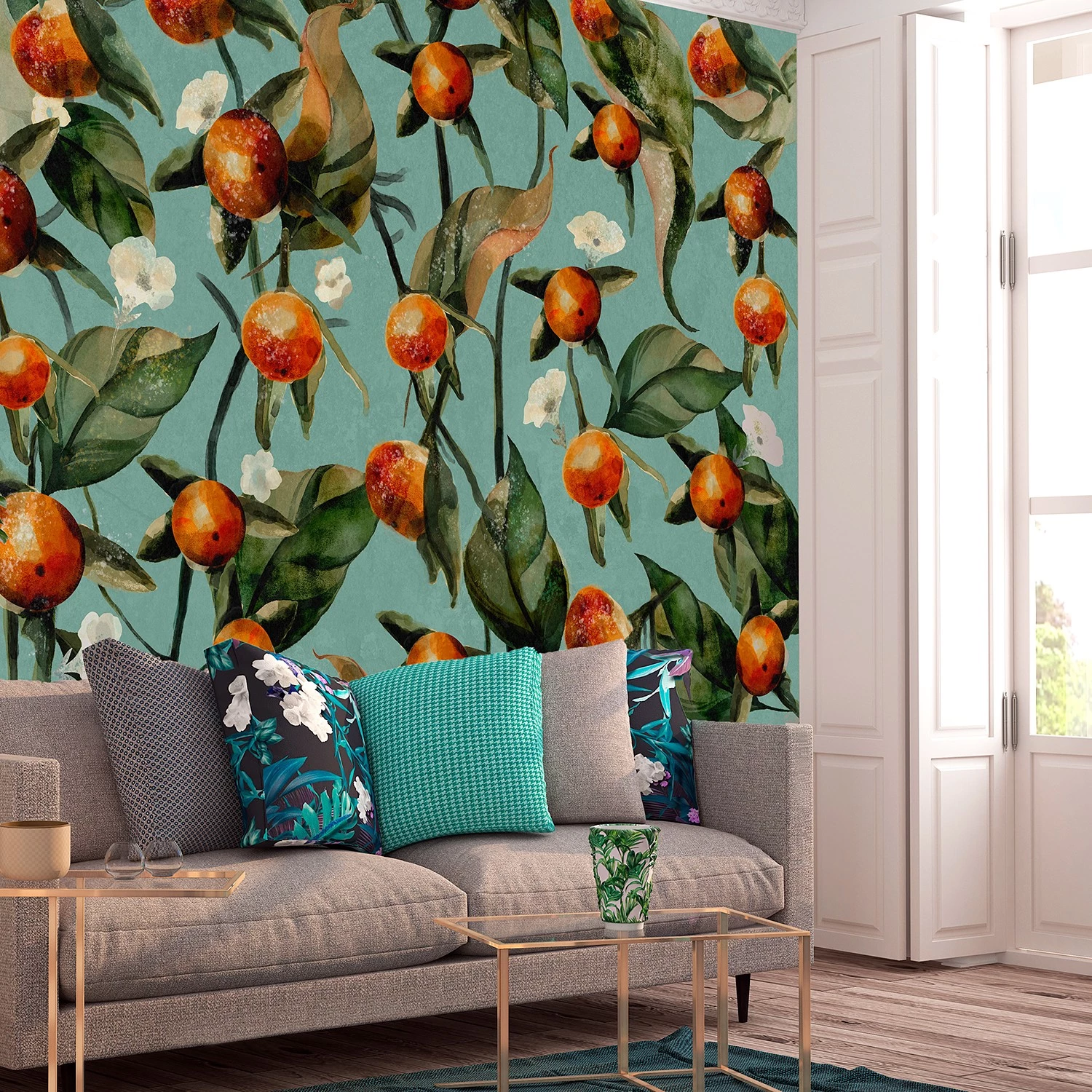 Artgeist Papier peint intissé Orange Grove - Papier peint en intissé premium - Multicolore - 250 x 175 cm – Image 2