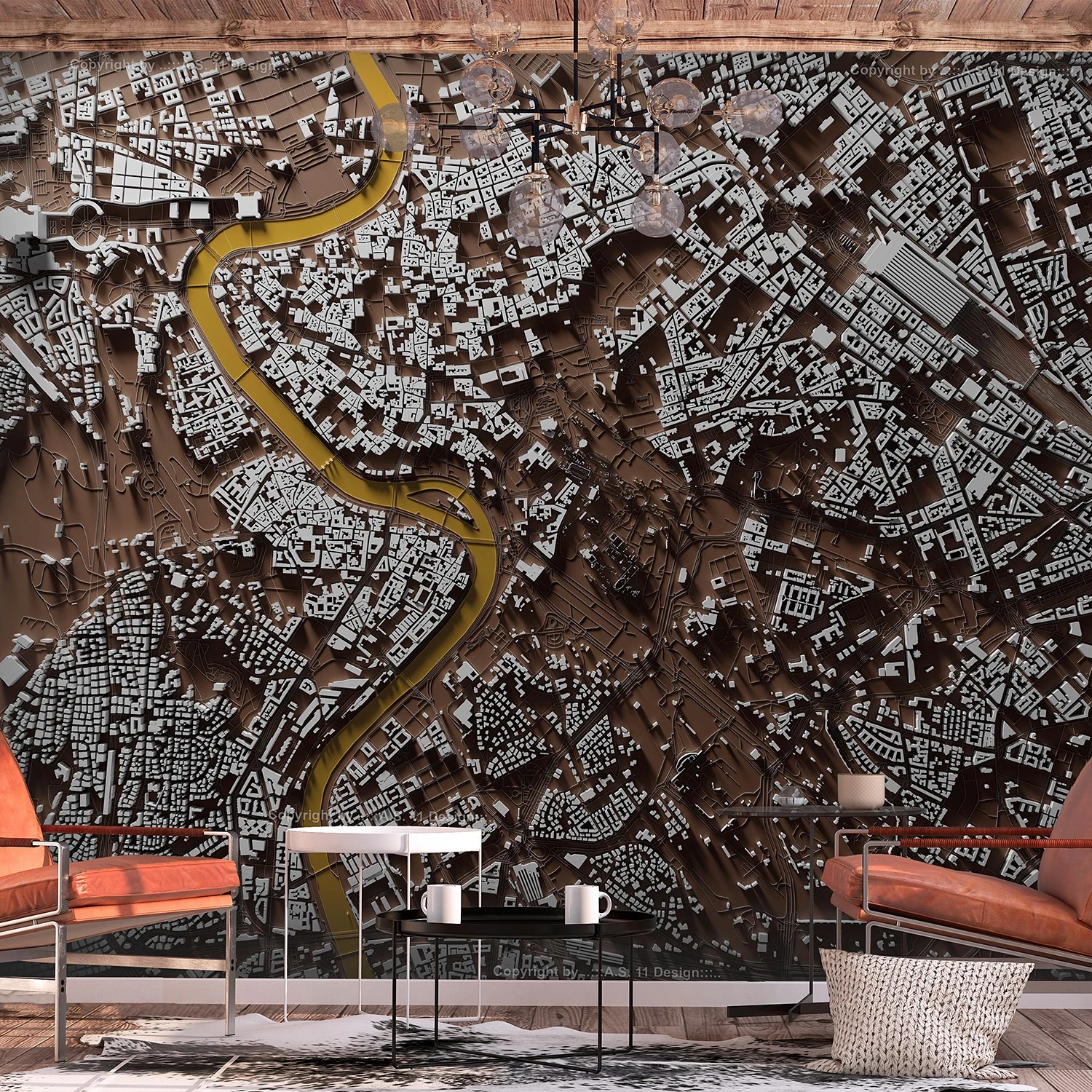 Artgeist Papier peint intissé Rome and Tiber - Papier peint en intissé premium - Gris - 450 x 315 cm – Image 2