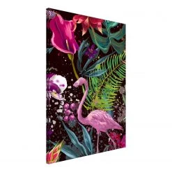 Artgeist Tableau déco Flamingo Land - Toile - Multicolore