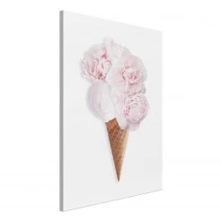 Artgeist Tableau déco Flower Flavor - Toile - Blanc