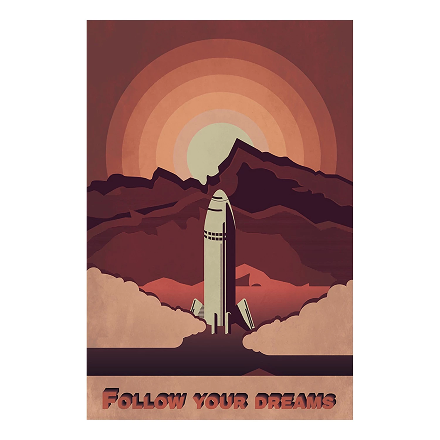 Artgeist Tableau déco Space Flight - Toile - Rouge – Image 3