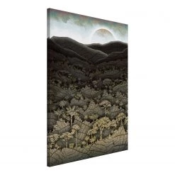 Artgeist Tableau déco Jungle Structure - Toile - Gris