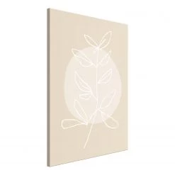 Artgeist Tableau déco Bright Twig - Toile - Beige