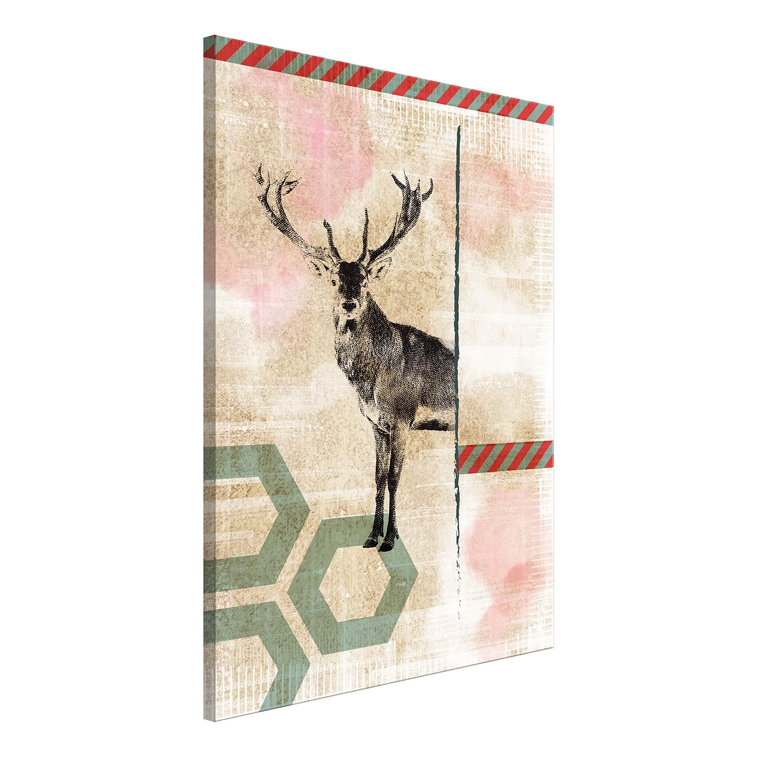 Artgeist Tableau déco Lost Deer - Toile - Multicolore