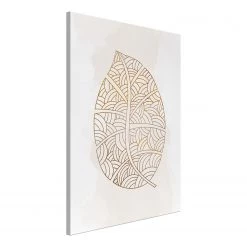 Artgeist Tableau déco Intricate Nature - Toile - Beige