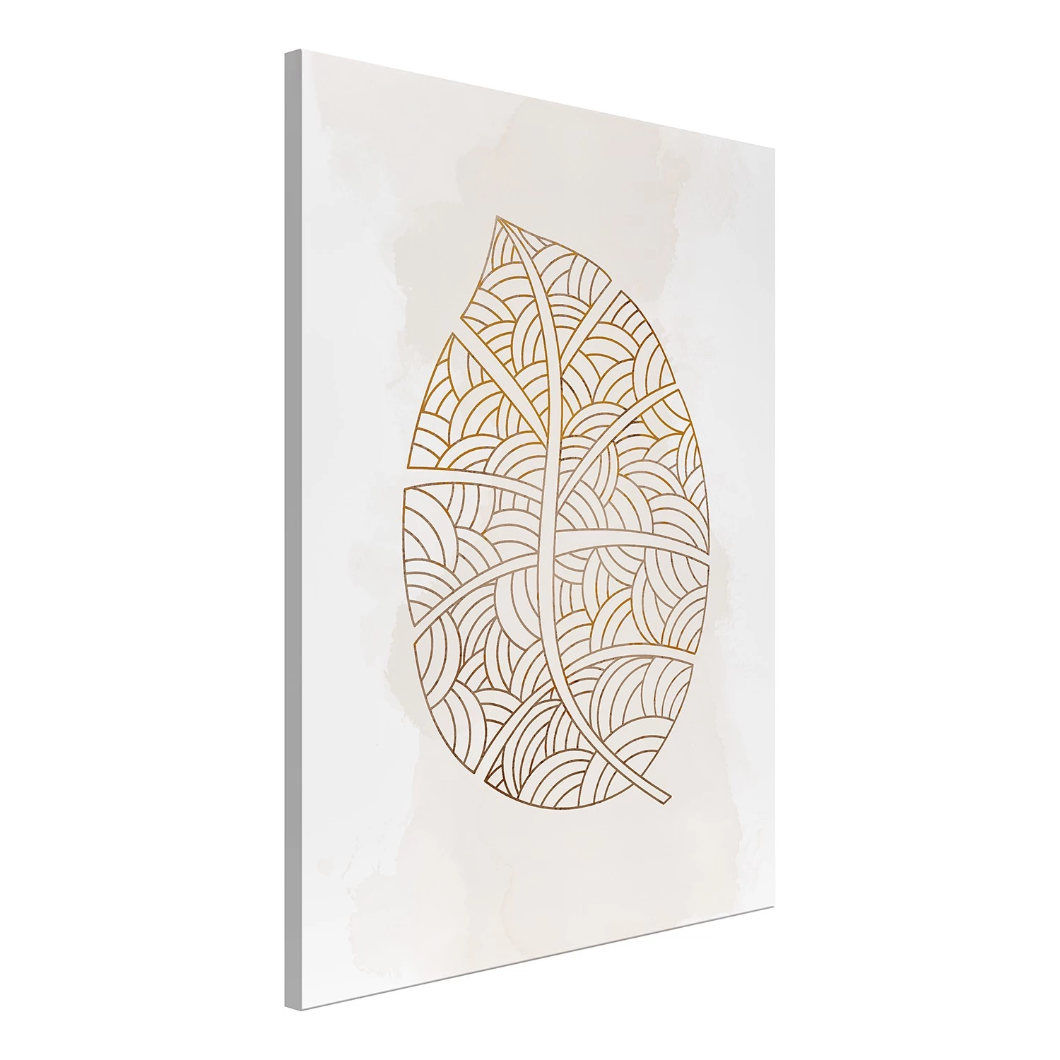 Artgeist Tableau déco Intricate Nature - Toile - Beige