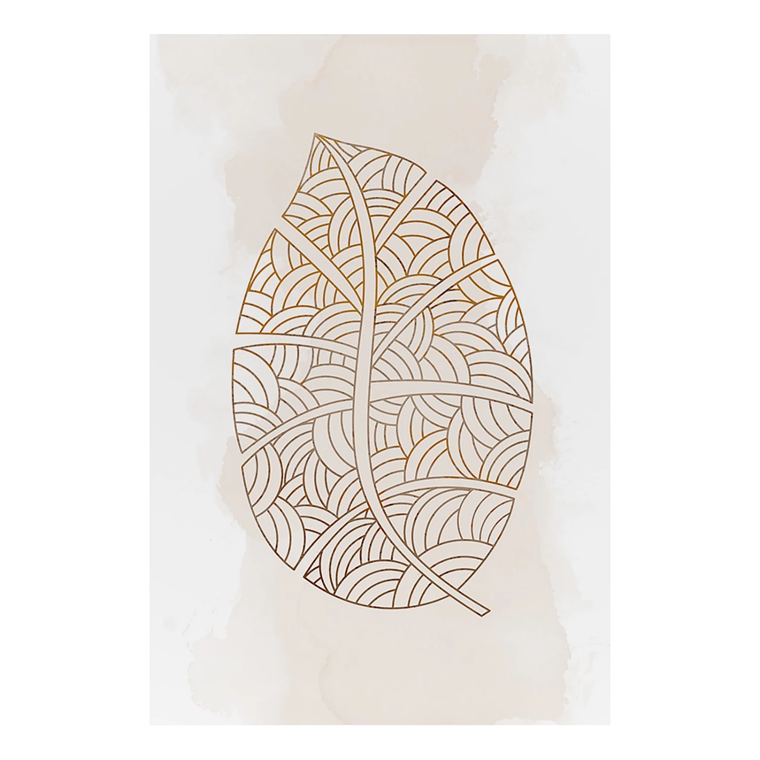 Artgeist Tableau déco Intricate Nature - Toile - Beige – Image 3