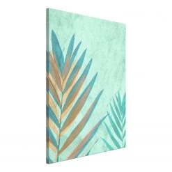 Artgeist Tableau déco Subtle Exotic - Toile - Vert