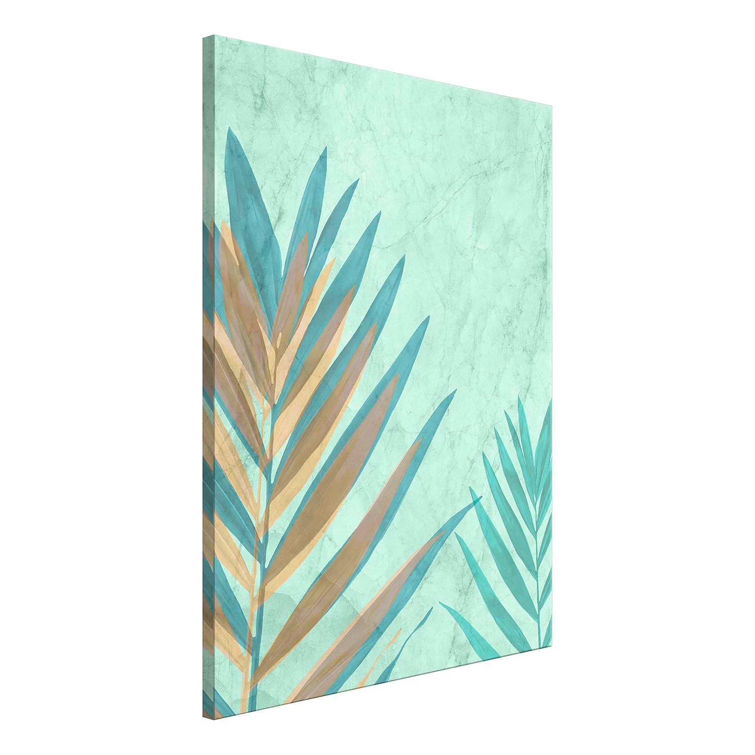 Artgeist Tableau déco Subtle Exotic - Toile - Vert