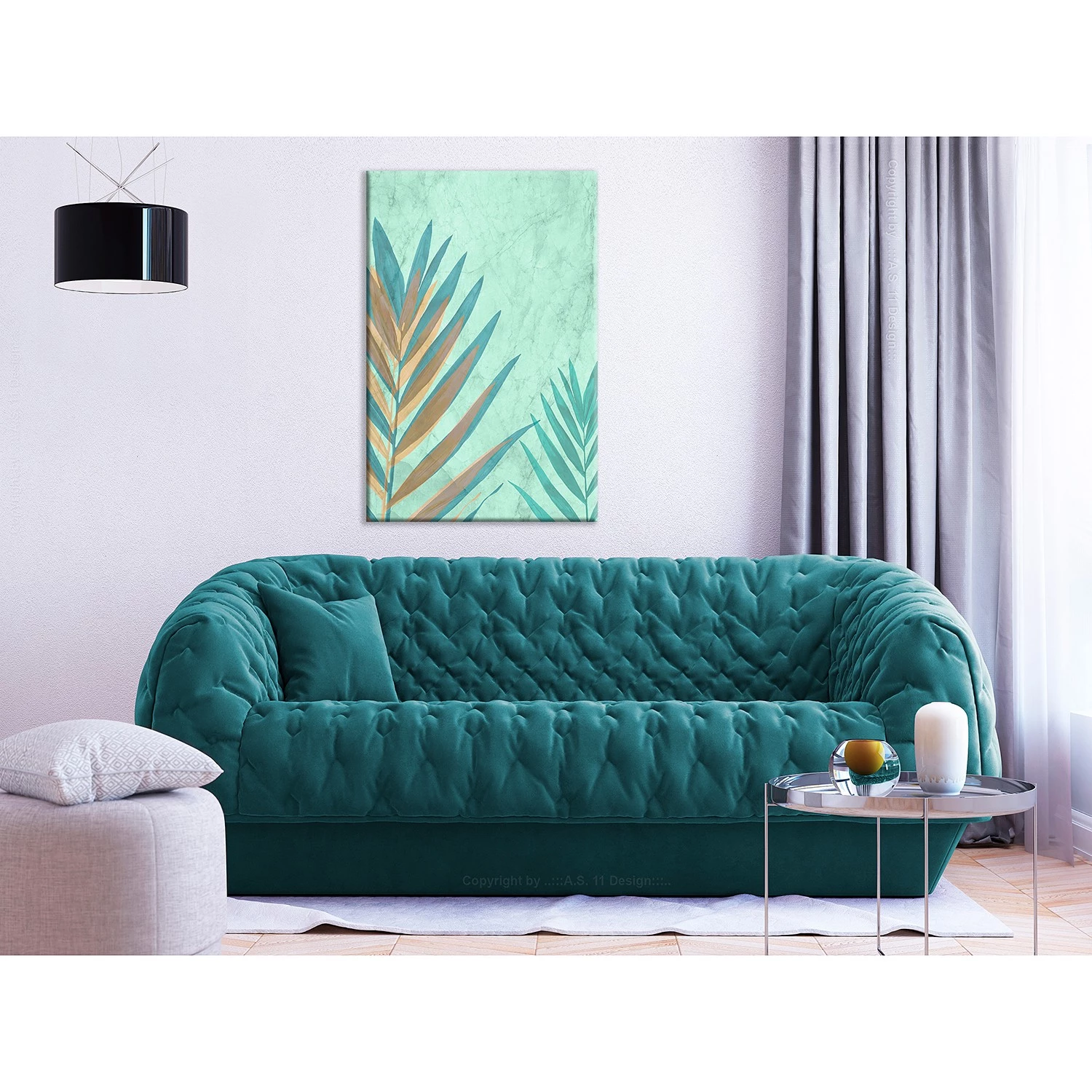 Artgeist Tableau déco Subtle Exotic - Toile - Vert – Image 2