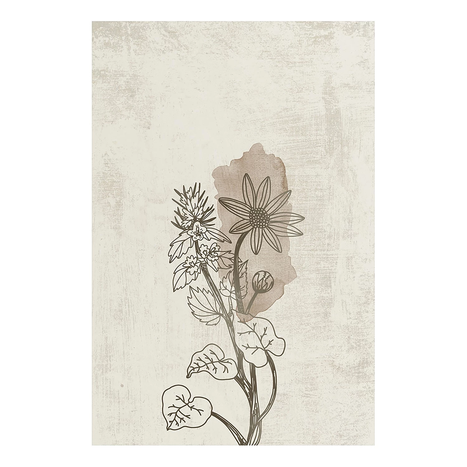 Artgeist Tableau déco Outline of Nature - Toile - Beige – Image 3