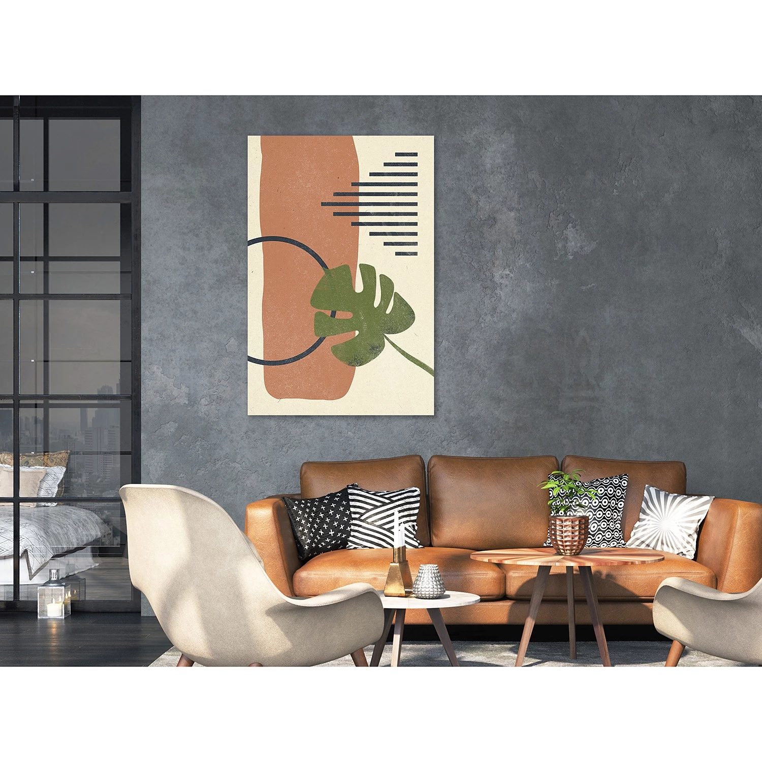 Artgeist Tableau déco Geometry of Nature - Toile - Multicolore – Image 2