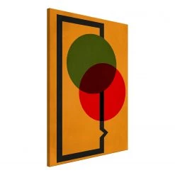 Artgeist Tableau déco Wheel Composition - Toile - orange