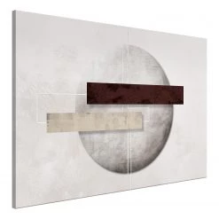 Artgeist Tableau déco Geometric Decay - Toile - Gris - 60 x 40 cm